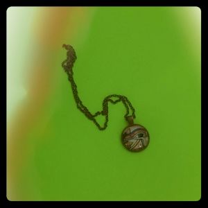 Egyptian design costume necklace light